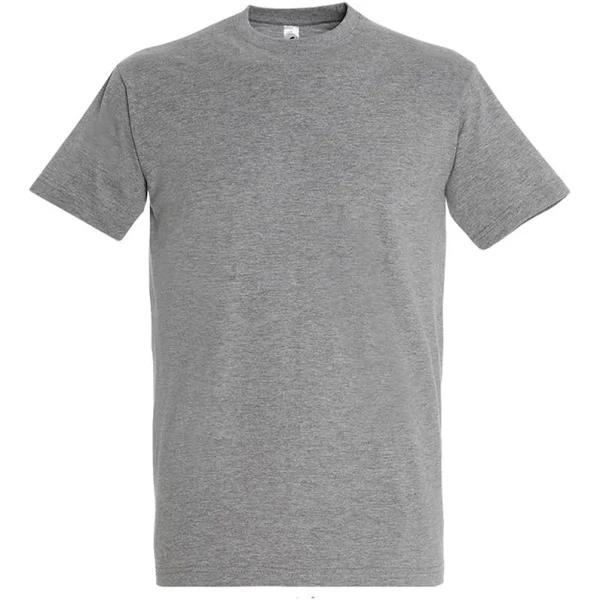 SOLS Mens Imperial Heavyweight Short Sleeve T-Shirt Grey Marl Mens T-Shirt