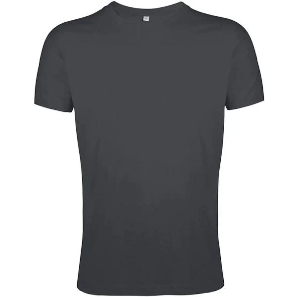 SOLS Mens Regent Slim Fit Short Sleeve T-Shirt (Dark Grey) (M)
