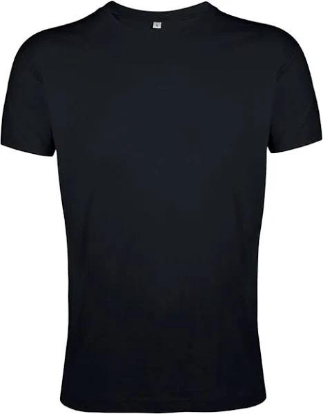 SOLS Mens Regent Slim Fit Short Sleeve T-Shirt (Deep Black) (L)