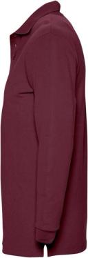 SOLS Mens Winter II Long Sleeve Pique Cotton Polo Shirt Burgundy Mens Polo
