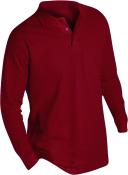 SOLS Mens Winter II Long Sleeve Pique Cotton Polo Shirt Burgundy Mens Polo