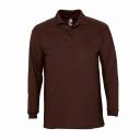 SOLS Mens Winter II Long Sleeve Pique Cotton Polo Shirt (Flash Pink) (M)