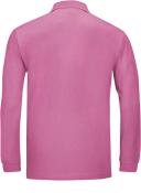 SOLS Mens Winter II Long Sleeve Pique Cotton Polo Shirt Flash Pink Mens Polo