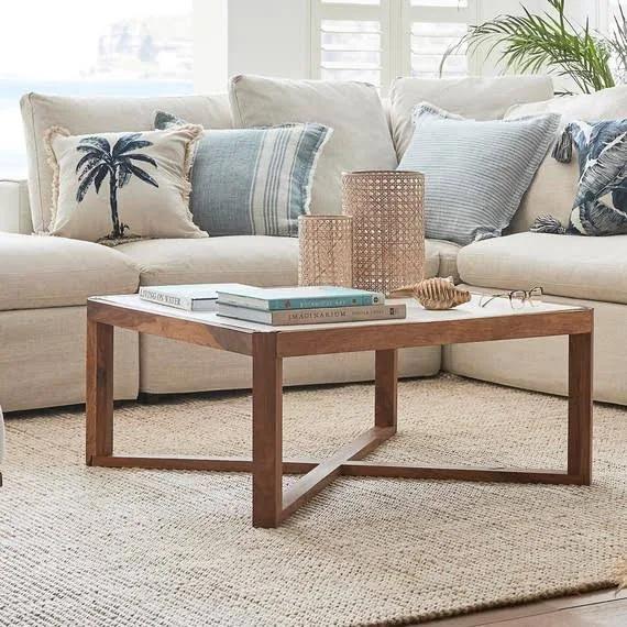 Sovereign Coffee Table Marble/Mid-Tone by Freedom