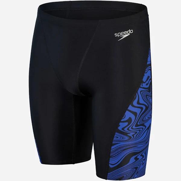 Speedo Allover V-Cut Jammer Shorts Black Navy Blue - 38