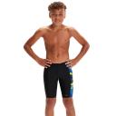Speedo Boys Allover Panel Jammer - Black/Multi Waist Size 26