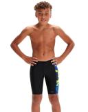 Speedo Boys Allover Panel Jammer - Black/Multi Waist Size 26