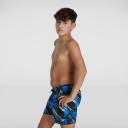 Speedo Boys Printed 13" Watershort Black/Pool/ Chroma Blue / L