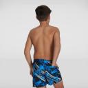 Speedo Boys Printed 13" Watershort Black/Pool/ Chroma Blue / L