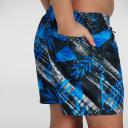 Speedo Boys Printed 13" Watershort Black/Pool/ Chroma Blue / S