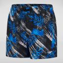 Speedo Boys Printed 13" Watershort Black/Pool/ Chroma Blue / S