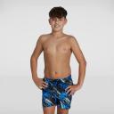 Speedo Boys Printed 13" Watershort Black/Pool/ Chroma Blue / S