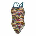 Speedo Digi Interference Allover Starback Swimsuit Multicolor UK 28 Woman