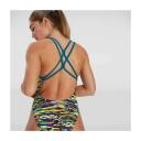 Speedo Digi Interference Allover Starback Swimsuit Multicolor UK 28 Woman