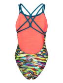 Speedo Digi Interference Allover Starback Swimsuit Multicolor UK 28 Woman