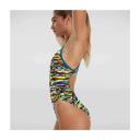 Speedo Digi Interference Allover Starback Swimsuit Multicolor UK 28 Woman