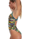 Speedo Digi Interference Allover Starback Swimsuit Multicolor UK 28 Woman