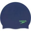 Speedo Elastomeric Solid Silicone Swim Cap - Peacoat/Gleaming Green - Swimoutlet.com