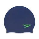 Speedo Elastomeric Solid Silicone Swim Cap - Peacoat/Gleaming Green - Swimoutlet.com