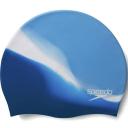 Speedo Elastomeric Solid Silicone Swim Cap - Peacoat/Gleaming Green - Swimoutlet.com