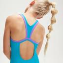 Speedo Flyback One Piece - Boom Logo/Miami Lilac - Girls 10