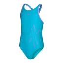 Speedo Flyback One Piece - Boom Logo/Miami Lilac - Girls 10