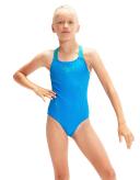 Speedo Girls Medley Logo Medalist One Piece Blue -F11