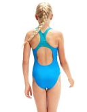Speedo Girls Medley Logo Medalist One Piece Blue -F11