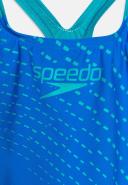 Speedo Girls Medley Logo Medalist One Piece Blue -F11
