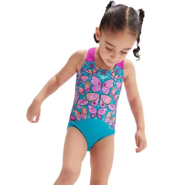 Speedo Girls Toddler Digital Placement Swimsuit Very Fushcia / 2