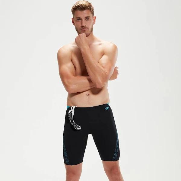 Speedo Hyper Boom Splice Swim Shorts Black Light Blue - 26