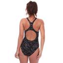 Speedo Hyperboom Allover Medalist Swimsuit Black Grey Women - 42