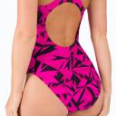 Speedo Hyperboom Allover Medalist Swimsuit Black Pink Women - 32