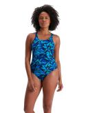 Speedo Hyperboom Allover Medalist Swimsuit Blue Women - 40