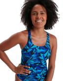 Speedo Hyperboom Allover Medalist Swimsuit Blue Women - 40