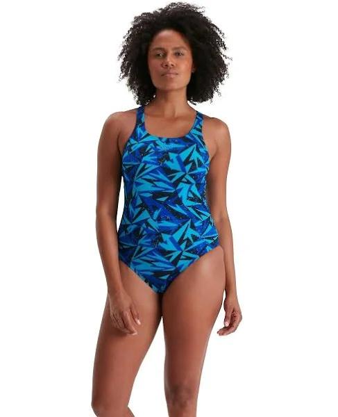 Speedo Hyperboom Allover Medalist Swimsuit Blue Women - 40