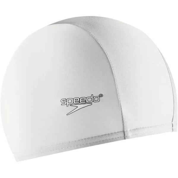 Speedo Lycra Swim Cap - White/Blue | Elastane/Lycra /Nylon - Swimoutlet.com
