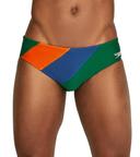 Speedo Men's Colorblock Solar Brief Swimsuit - Douglas Fir - Swimoutlet.com
