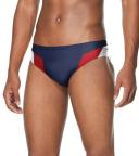 Speedo Men's Edge Splice Brief Swimsuit - Navy/Red - Swimoutlet.com