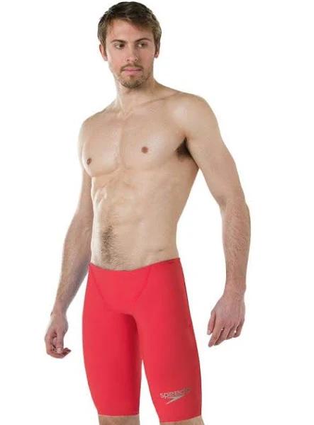Speedo Men's Fastskin LZR Racer Element Jammer- Lava Red/ Silver | Pro Swimwear
