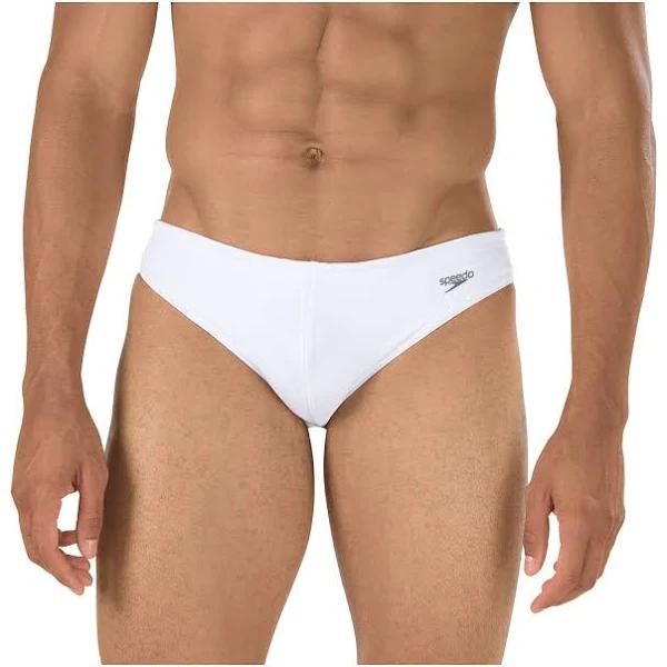 Speedo Men's Fitness Solar 1-Inch XTRA Life Lycra Brief, 34 - White