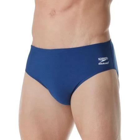 Speedo Men's Polyester Endurance Male Brief-Swimsuit-Size 30323436- Navy Blue | Clothing