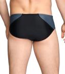 Speedo Men's Powerflex Eco Tone Setter Brief Swimsuit - Black/Grey 22 - Swimoutlet.com