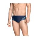 Speedo Men's Powerflex Eco Tone Setter Brief Swimsuit - Navy/Grey - Swimoutlet.com