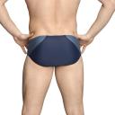 Speedo Men's Powerflex Eco Tone Setter Brief Swimsuit - Navy/Grey - Swimoutlet.com