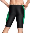 Speedo Men's Powerflex Eco Tone Setter Jammer Swimsuit - Black/Green - Swimoutlet.com