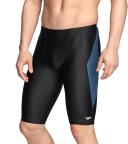 Speedo Men's Powerflex Eco Tone Setter Jammer Swimsuit - Black/Grey - Swimoutlet.com