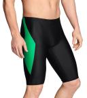 Speedo Men's Powerflex Eco Tone Setter Jammer Swimsuit - Black/Orange - Swimoutlet.com
