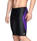 Speedo Men's Powerflex Eco Tone Setter Jammer Swimsuit - Black/Purple - Swimoutlet.com