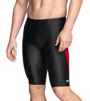 Speedo Men's Powerflex Eco Tone Setter Jammer Swimsuit - Black/Red - Swimoutlet.com